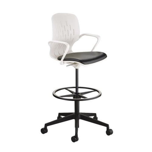 Safco Shell Extended Height Chair - White - 7014WH - Titan Tools Direct