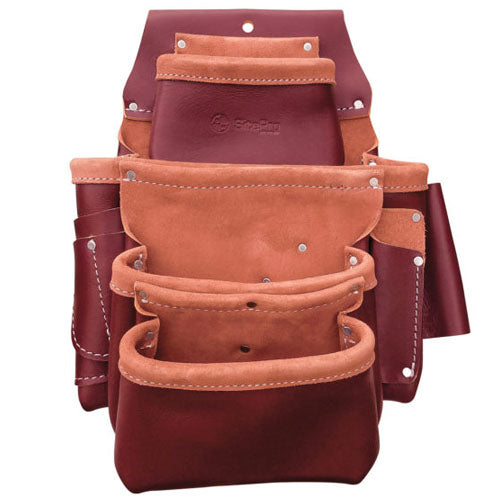  SitePro SiteGear 4-Pouch Pro Leather Fastener Bag with Holders - 51-15062 - Titan Tools Direct