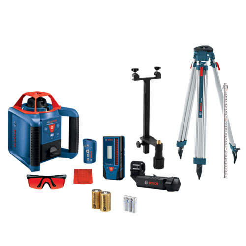Bosch REVOLVE900 Self-Leveling Horizontal and Vertical Rotary Laser Kit - GRL900-20HVK