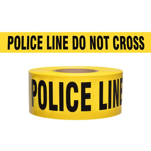  Presco Standard Yellow 2.5 mil POLICE LINE DO NOT CROSS Barricade Tape 3" x 1000' - B31022Y11 (Case of 8 Rolls) - Titan Tools Direct