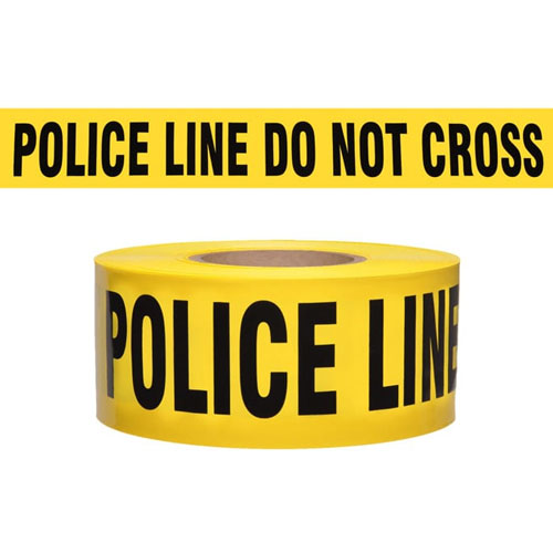  Presco Standard Yellow 3 mil POLICE LINE DO NOT CROSS Barricade Tape 3" x 1000' - B3103Y11 (Case of 8 Rolls) - Titan Tools Direct