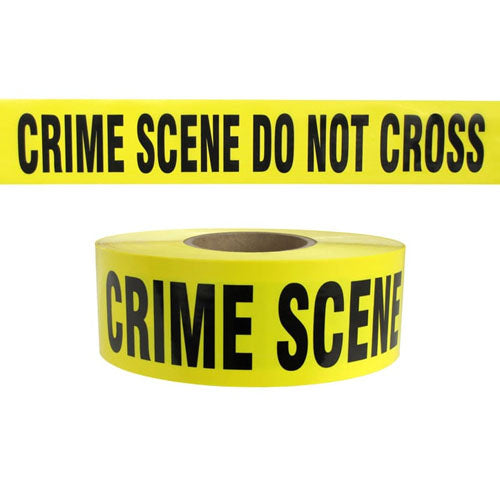 Presco Standard Yellow 3 mil CRIME SCENE DO NOT CROSS Barricade Tape 3" x 1000' - B3103Y49 (Case of 8 Rolls)