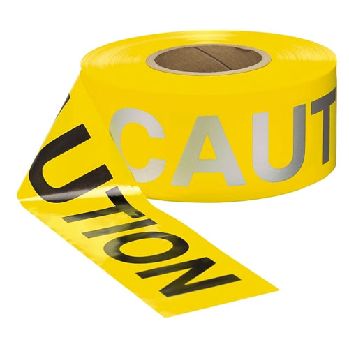 Presco 3 mil Day/Night CAUTION Barricade Tape - RB3103Y16 (Case of 8 Rolls)