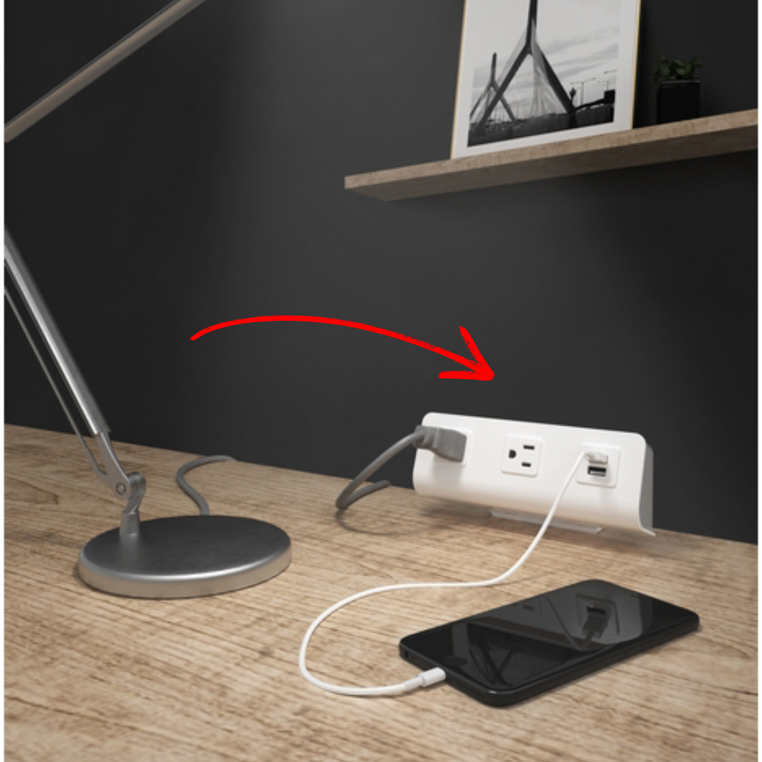 ESI-FlexCharge4-Under-Desk-Charging-Station-with-USB-and-Power