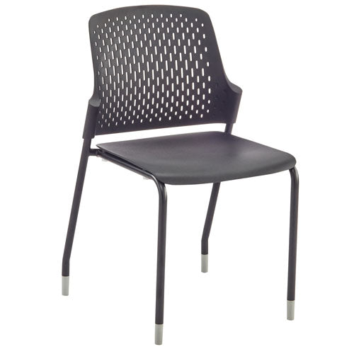Safco Next Stack Chair - Black - 4287BL (4 Chairs)