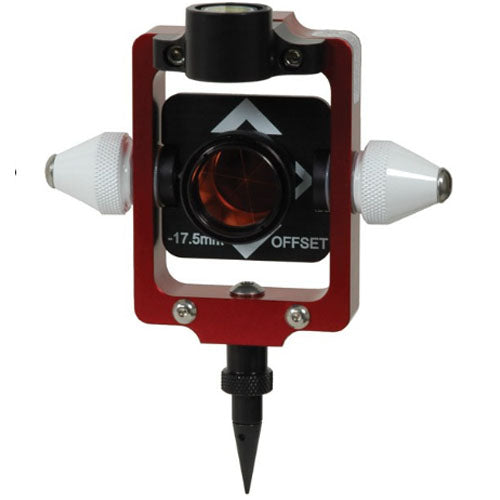  Seco Red European Style Compact & Portable Prism Pole System - Offset -17.5 mm Nodal - 5910-02-ARD - Titan Tools Direct