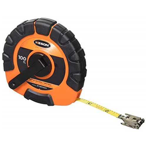 Keson STY Series 100'/30m Blade Measuring Tape with Speed Rewind - ST18M100Y - Titan Tools Direct