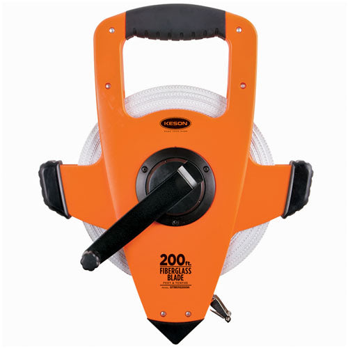 Keson OTRS Series 200' Two-Sided Fiberglass Blade Measuring Tape with Speed Rewind - OTRS1810200