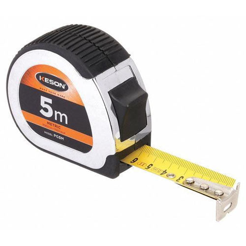 Keson Chrome Series 5m Short Tape Measure - Metric - PG5M