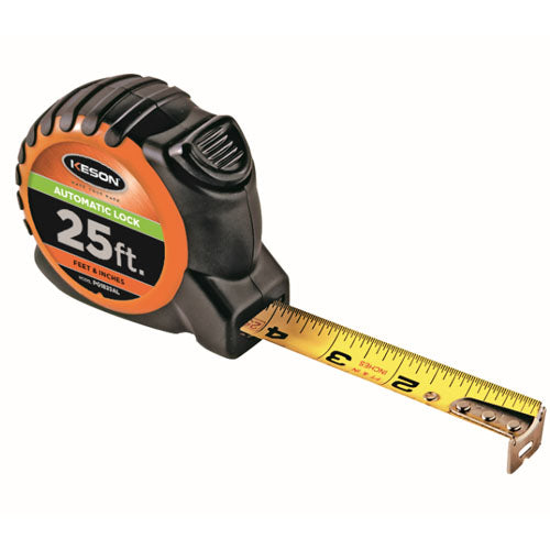  Keson 25 ft Autolock Short Tape - Feet, Inches, 8ths, and 16ths - PG1825ALV - Titan Tools Direct