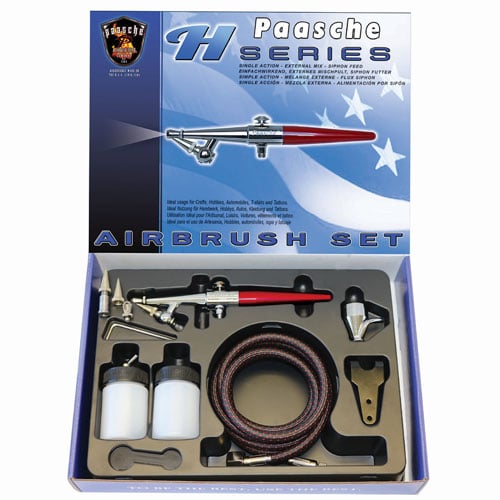 Paasche AirBrush H Series Three Head Airbrush Set - H-3AS
