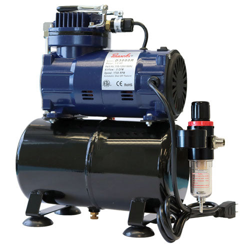 Paasche AirBrush Oil-less Piston Compressor with Tank & Regulator - D3000R - Titan Tools Direct