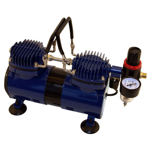 Paasche AirBrush Dual Head 1/4 HP Oil-less Compressor with Auto Shutoff - DA400R - Titan Tools Direct