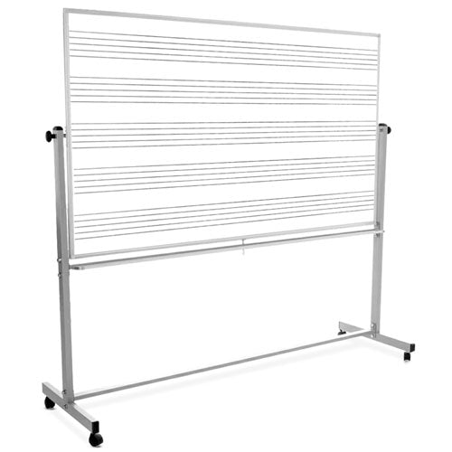 Luxor 72"W x 48"H Mobile Double Sided Music Whiteboard - MB7248MM - Titan Tools Direct