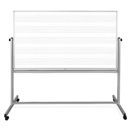 Luxor 72"W x 48"H Mobile Music Whiteboard/Whiteboard - MB7248MW