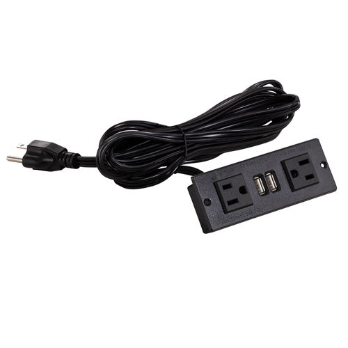 Safco Power Module with 2 Power and 2 USB Outlets - MRPMBLK - Titan Tools Direct