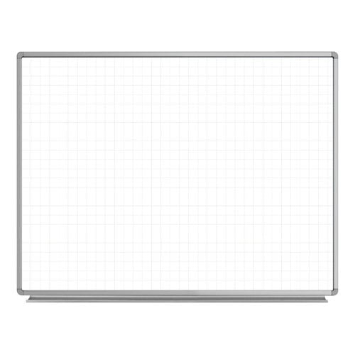 Luxor 48" x 36" Wall-Mounted Magnetic Ghost Grid Whiteboard - WB4836LB