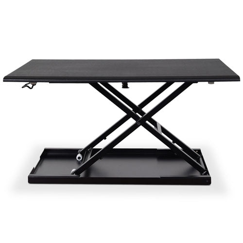 Luxor 32" Pneumatic Adjustable Desktop Desk - Black - CVTR32-BK - Titan Tools Direct