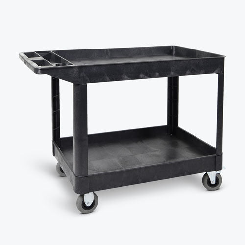  Luxor Two-Shelf Heavy-Duty Utility Cart with SP5 Casters - XLC11SP5-B - Titan Tools Direct