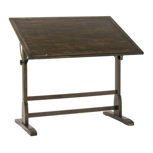  Studio Designs Vintage Wood Drafting Table With 42″X 30″ Adjustable Top In Antique Black - 13314 - Titan Tools Direct