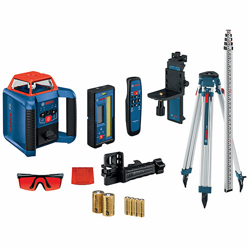  Bosch REVOLVE2000 Self-Leveling Horizontal and Vertical Rotary Laser Kit - GRL2000-40HVK - Titan Tools Direct