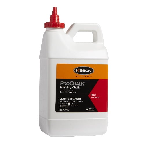 Keson 3 lbs ProChalk Semi-Permanent Marking Chalk - Case of 6 - Red - 103R 103R Titan Tools Direct