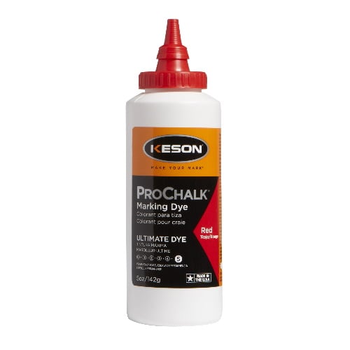 Keson 5 oz ProChalk Ultimate Dye - Case of 12 - Red - 5RD 5RD Titan Tools Direct