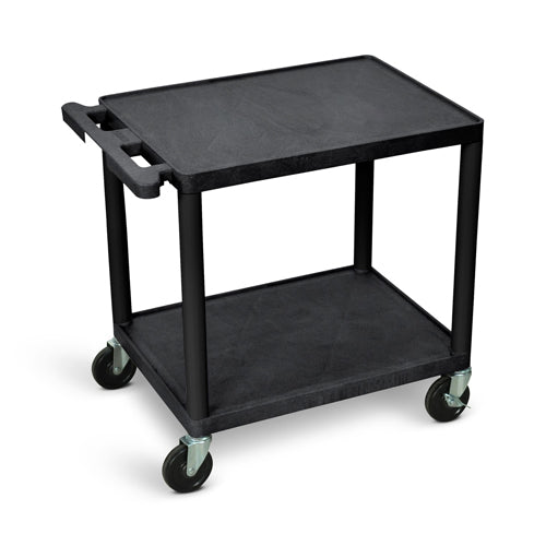 Luxor 26"H AV Cart - Two Shelves - Black - LP26-B