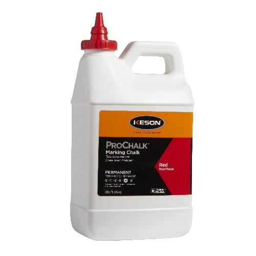 Keson 3 lbs Prochalk Permanent Marking Chalk - Case of 6 - Red - PM103RED