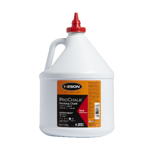 Keson 5 lbs Prochalk Permanent Marking Chalk - Case of 4 - Red - PM105RED