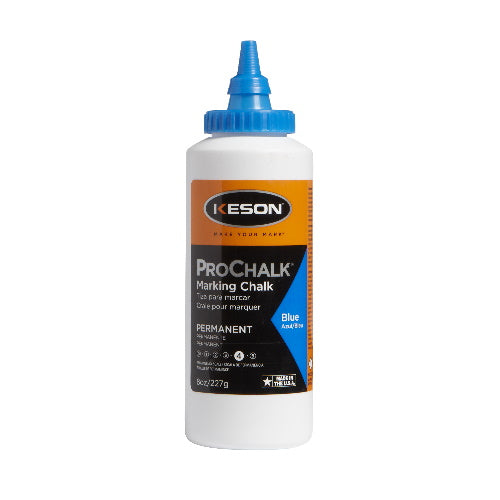 Keson 8 oz Prochalk Permanent Marking Chalk - Case of 12 - Blue - PM8BLUE