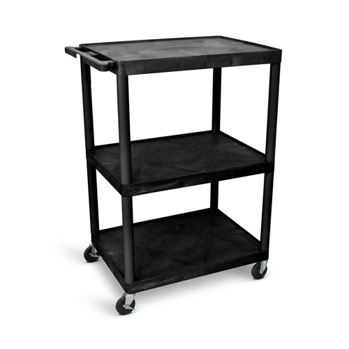 Luxor 48"H AV Cart - Three Shelves - Black - LP48-B