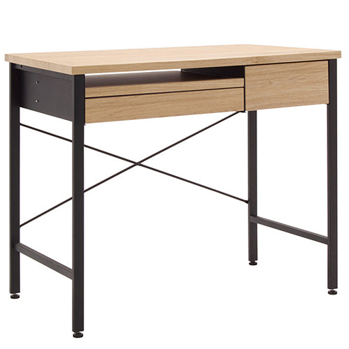 Studio Designs Ashwood 35″ Wide Compact Computer Desk With Storage - Black Legs and Ashwood Top - 51241 - Titan Tools Direct