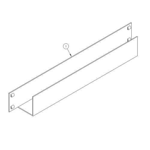 Safco TechWorks, Horizontal Cable Trough; 30"W (mounts between frames) - 776