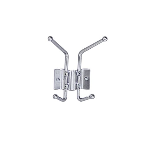 Safco Wall Rack Coat Hook, 2-Hook (Qty. 12), Chrome - 4160 - Titan Tools Direct