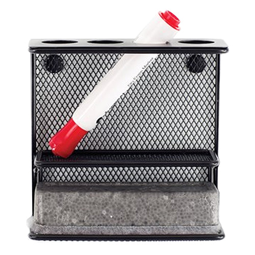 Safco Onyx Mesh Marker Holder with Shelf, Black - 3611BL