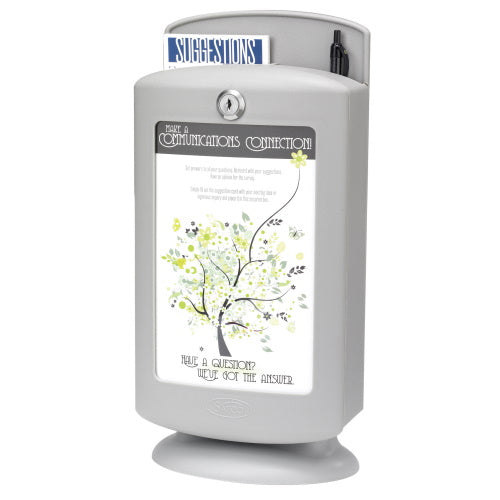 Safco Personalizable Suggestion Box, Gray - 4233GR