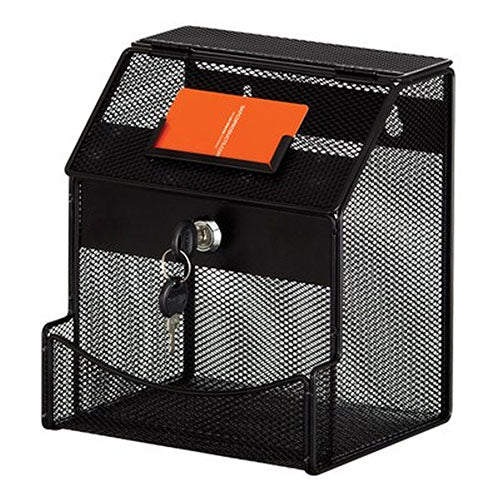 Safco Onyx Mesh Collection Box, Black - 4238BL - Titan Tools Direct