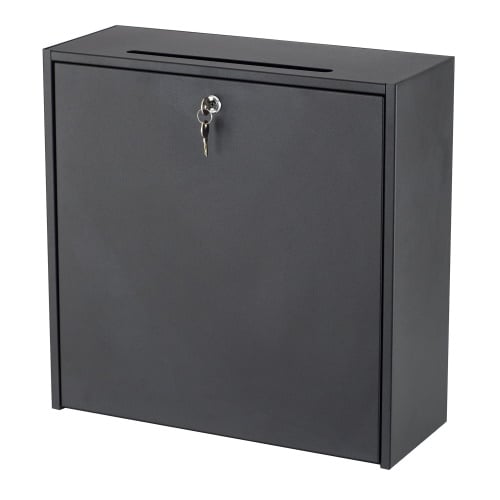 Safco 18" x 18" Wall-Mounted Interoffice Mailbox with Lock, Black - 4259BL - Titan Tools Direct