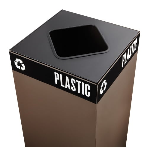 Safco Public Square Square Lid, Black - 2989BL