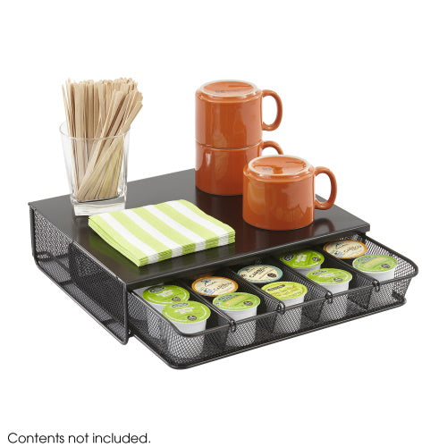 Safco Onyx Hospitality Organizer - 1 Drawer, Black - 3274BL