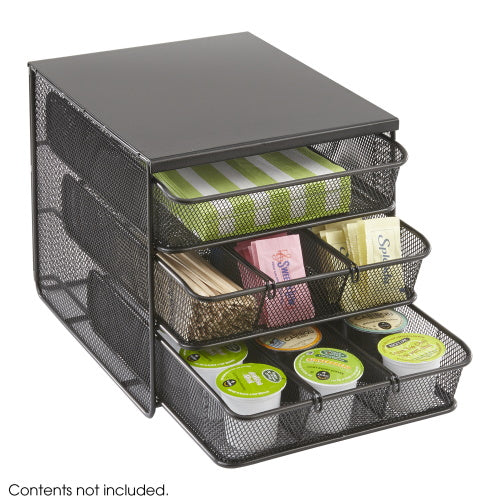 Safco Onyx Hospitality Organizer - 3 Drawer, Black - 3275BL - Titan Tools Direct