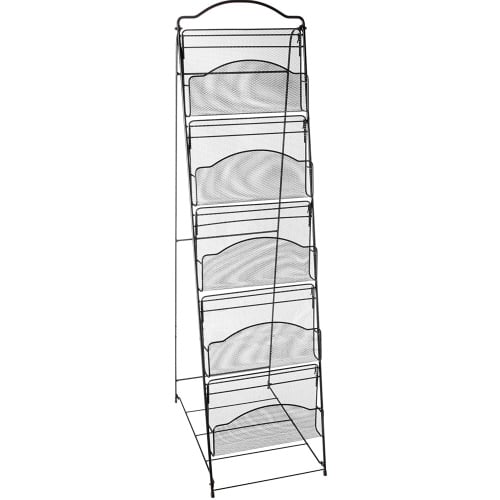 Safco Onyx Floor Rack 5 Pocket, Black - 6461BL - Titan Tools Direct