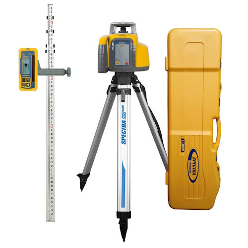  Spectra Precision Laser LL300-2 Automatic Self-leveling Laser Level, 15-Foot Grade Rod and Tripod Kit - LL300N-2 - Titan Tools Direct