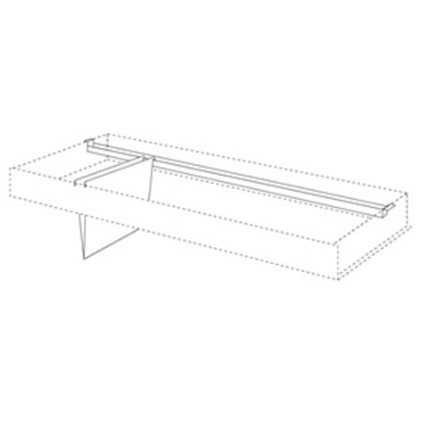 Safco Cross-Member for Letter Filing; Fits MRF481; 40 3/4"W x 3/4"H x 1 1/2"D - MCM481
