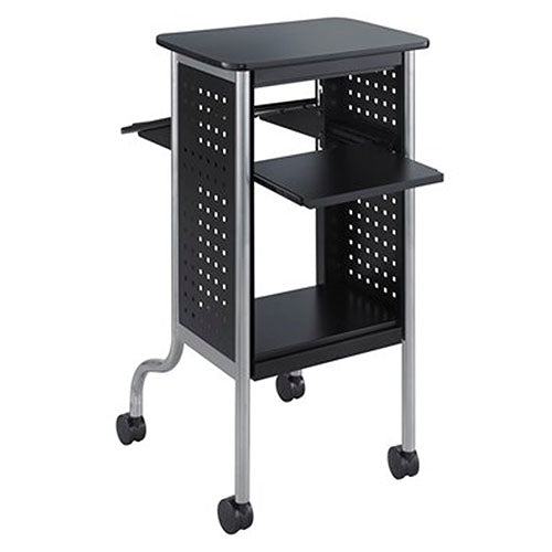 Safco Scoot Presentation Cart, Black - 8945BL