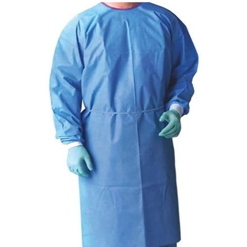 Consumer Choice Disposable Isolation Gown - Level 1 - Non-Woven White Cuffs 1003 - Titan Tools Direct