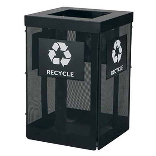 Safco Onyx Waste Receptacle - Black - 9936BL