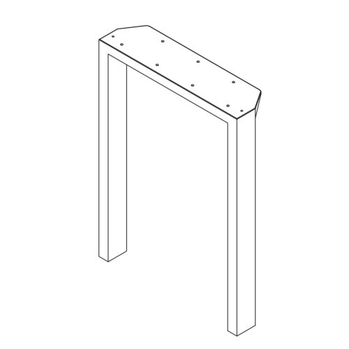 Safco Mirella HUTCH BASE SUPPORTS for Typical 9 - MRHTHSSLV - Titan Tools Direct