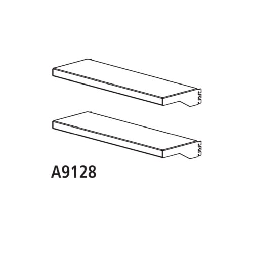 Safco Techworks Storage Center, Shallow Shelf Kit, 2 Shelves - A9128